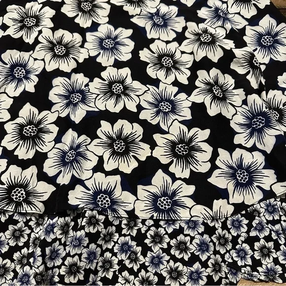 Kate Spade Hollyhock Double Layer Silk Floral Skirt - Picture 4 of 6